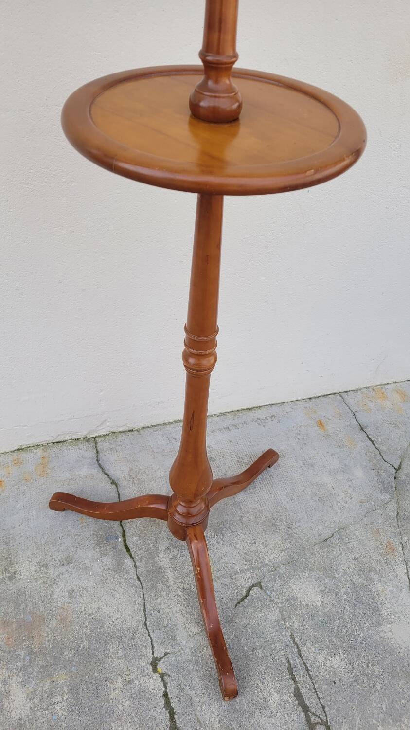 Tripod base psyché barber mirror in cherry wood with a system