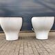 2x Joe Colombo Elda LONGHI Chair Black leather, White fiberglass