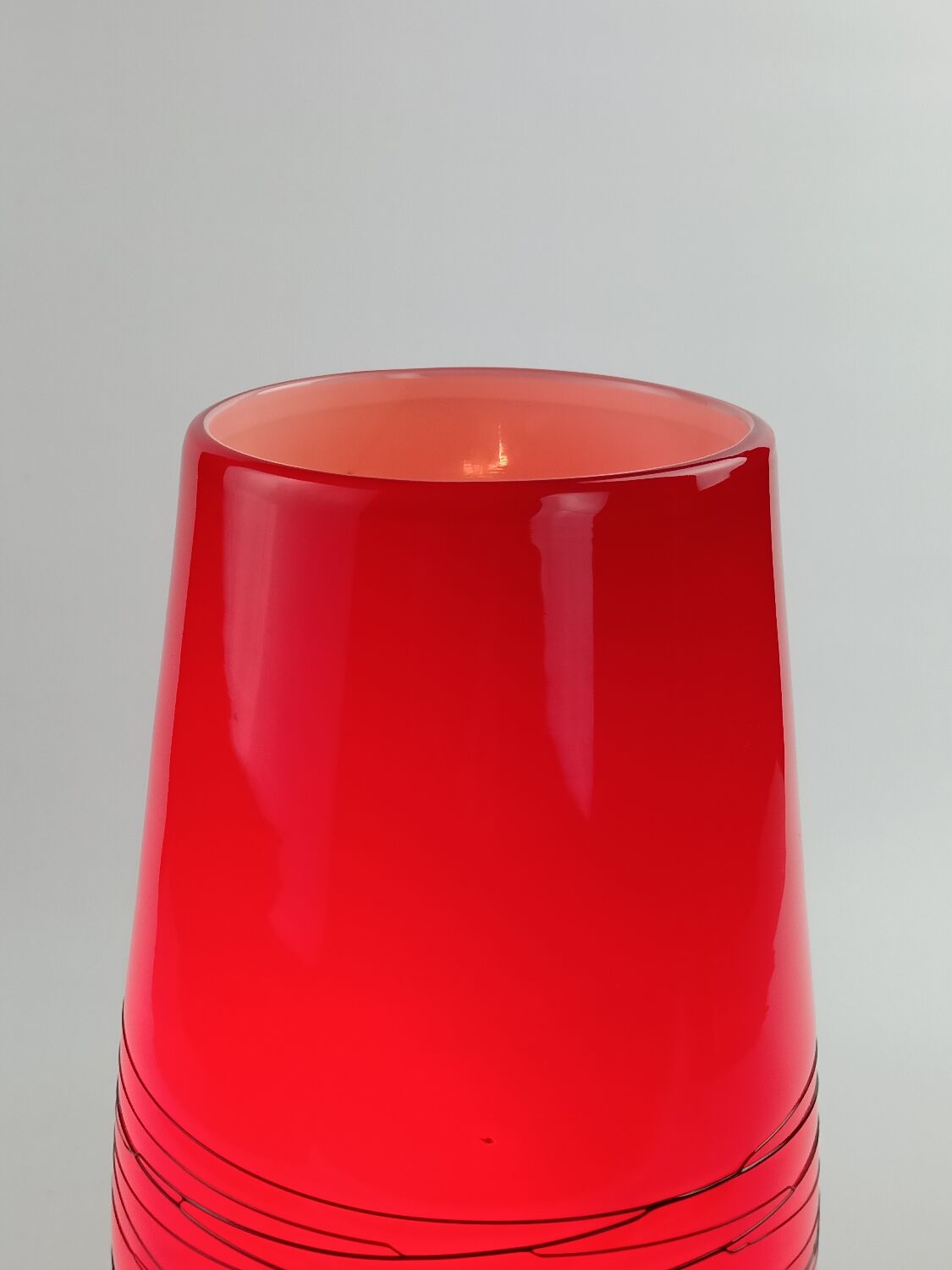 Vintage opaline glass shell lamp