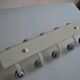 Vintage 1970s wall-mounted coat rack with 10 hooks