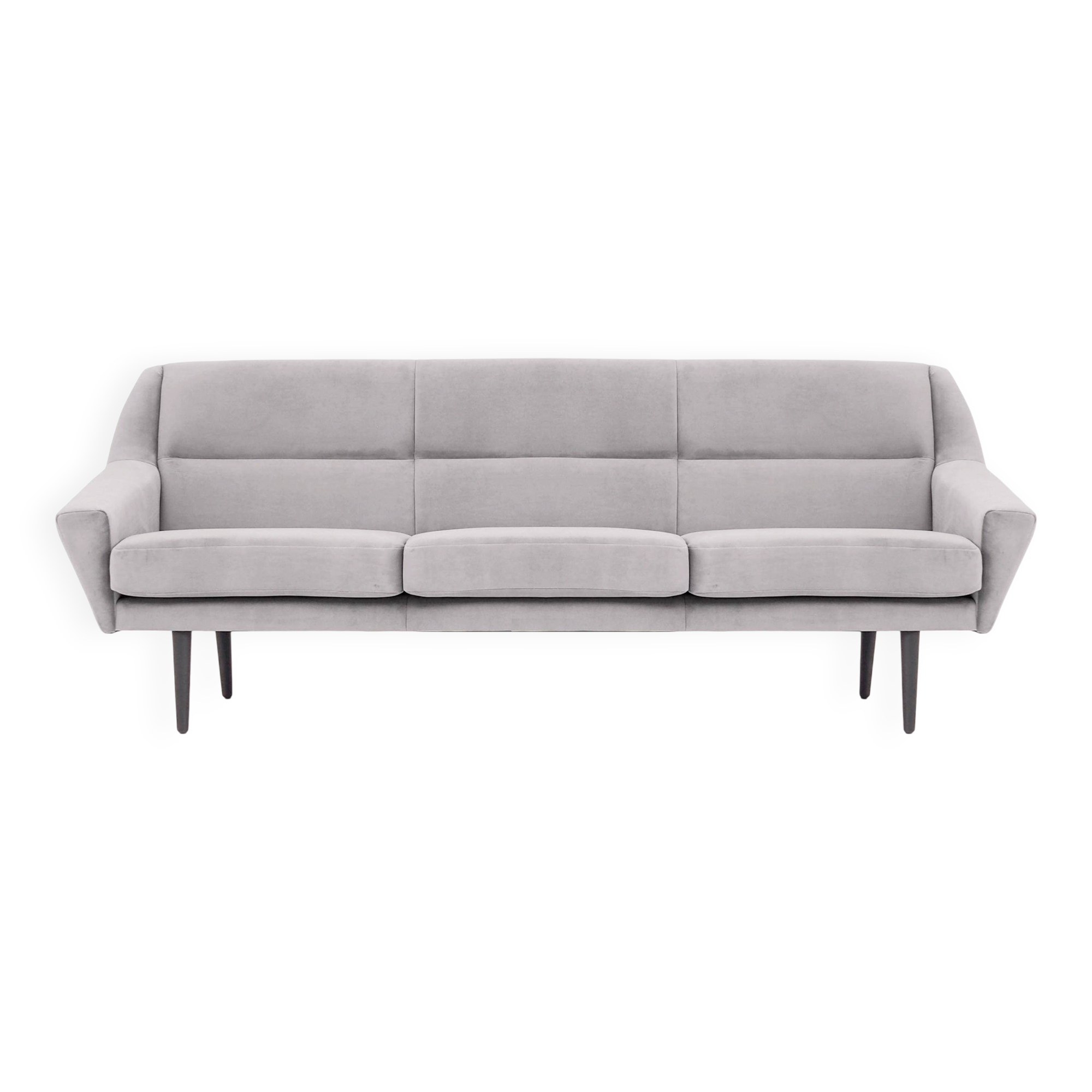 Sofa skagen silver velour, scandinavian design