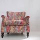 80's fauteuil made with chintz fabric