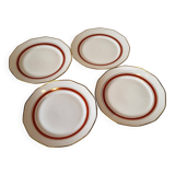 Porcelain plates made in France gilding