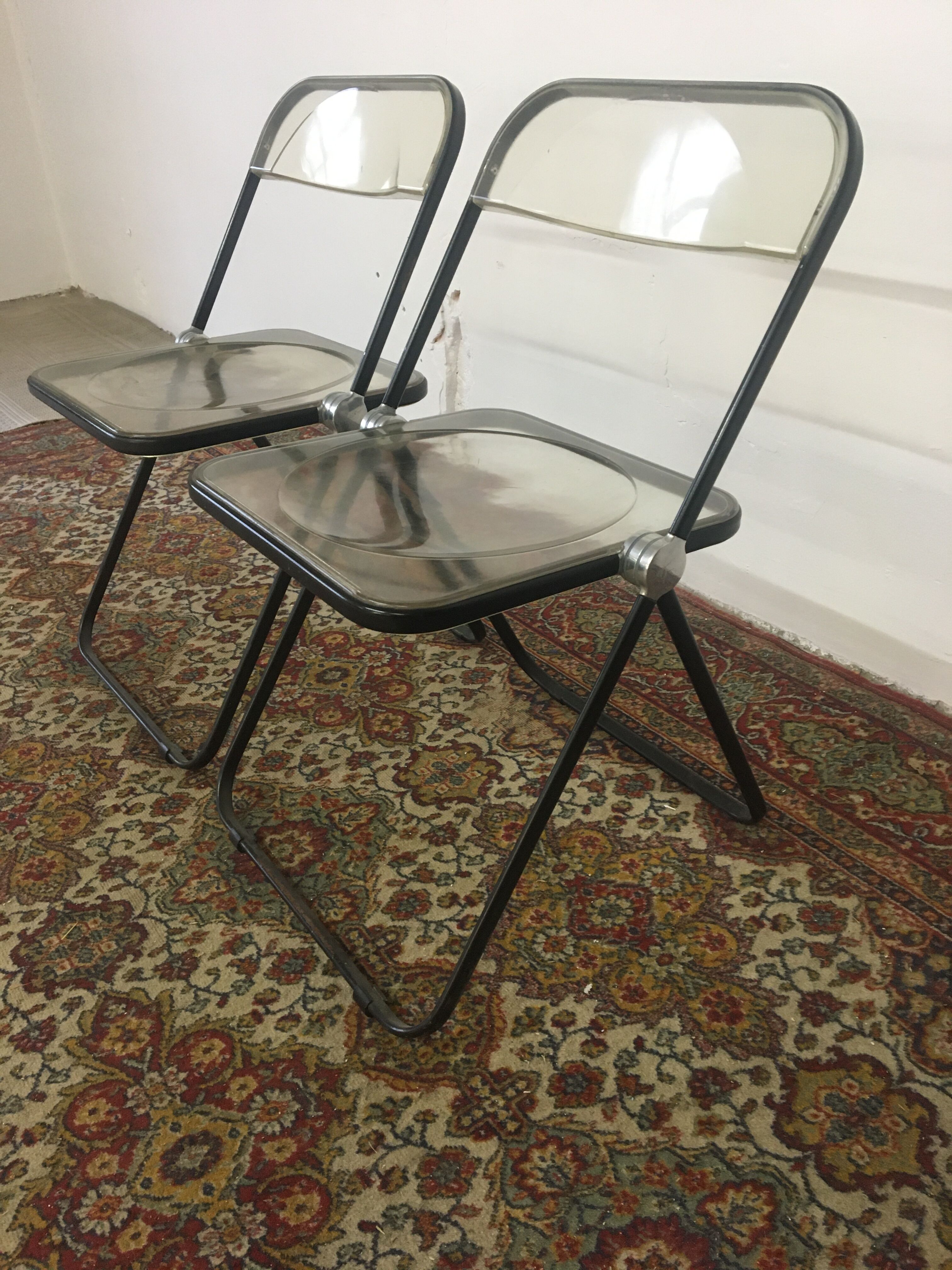 Pair of Plia chairs by Giancarlo Piretti for Castelli 1970