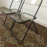 Pair of Plia chairs by Giancarlo Piretti for Castelli 1970