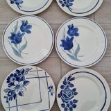 6 Assiettes bleues
