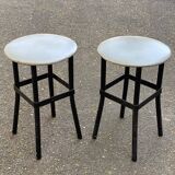 Pair of black and gray stools from the 60s