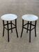 Pair of black and gray stools from the 60s