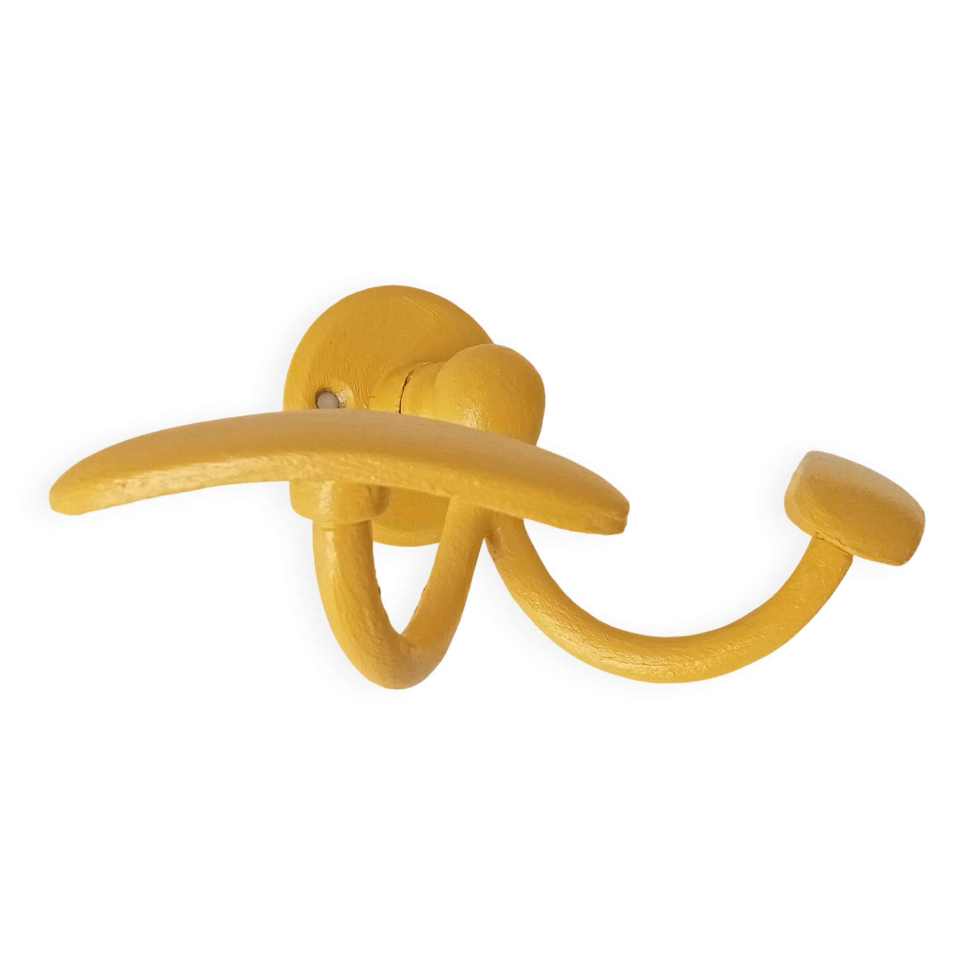 Vintage double coat rack in solid brass