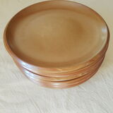 Set of 8 vintage brenne stoneware flat plates