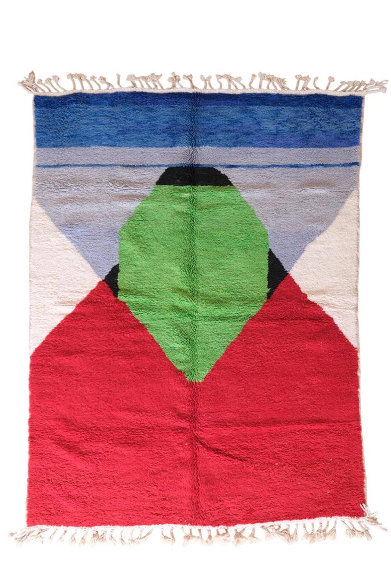 Tapis berbère beni ourain traditionnel tissé à la main