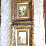 Paire de tableaux anciens