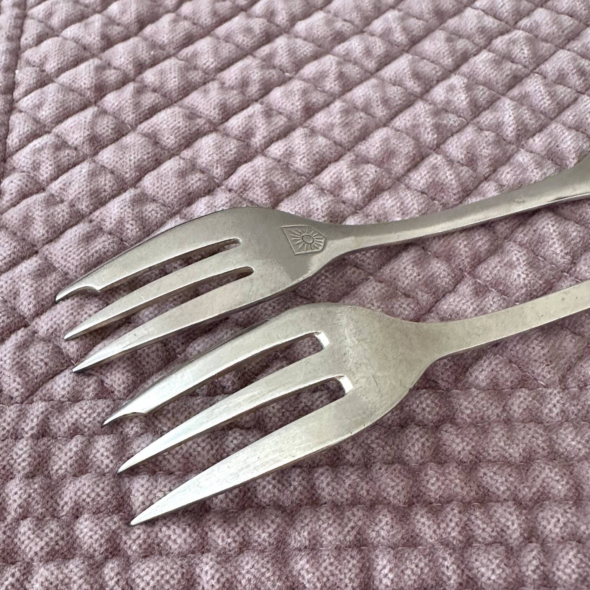 Set of 6 Gebrüder Hepp Cake Forks | Silver Plated