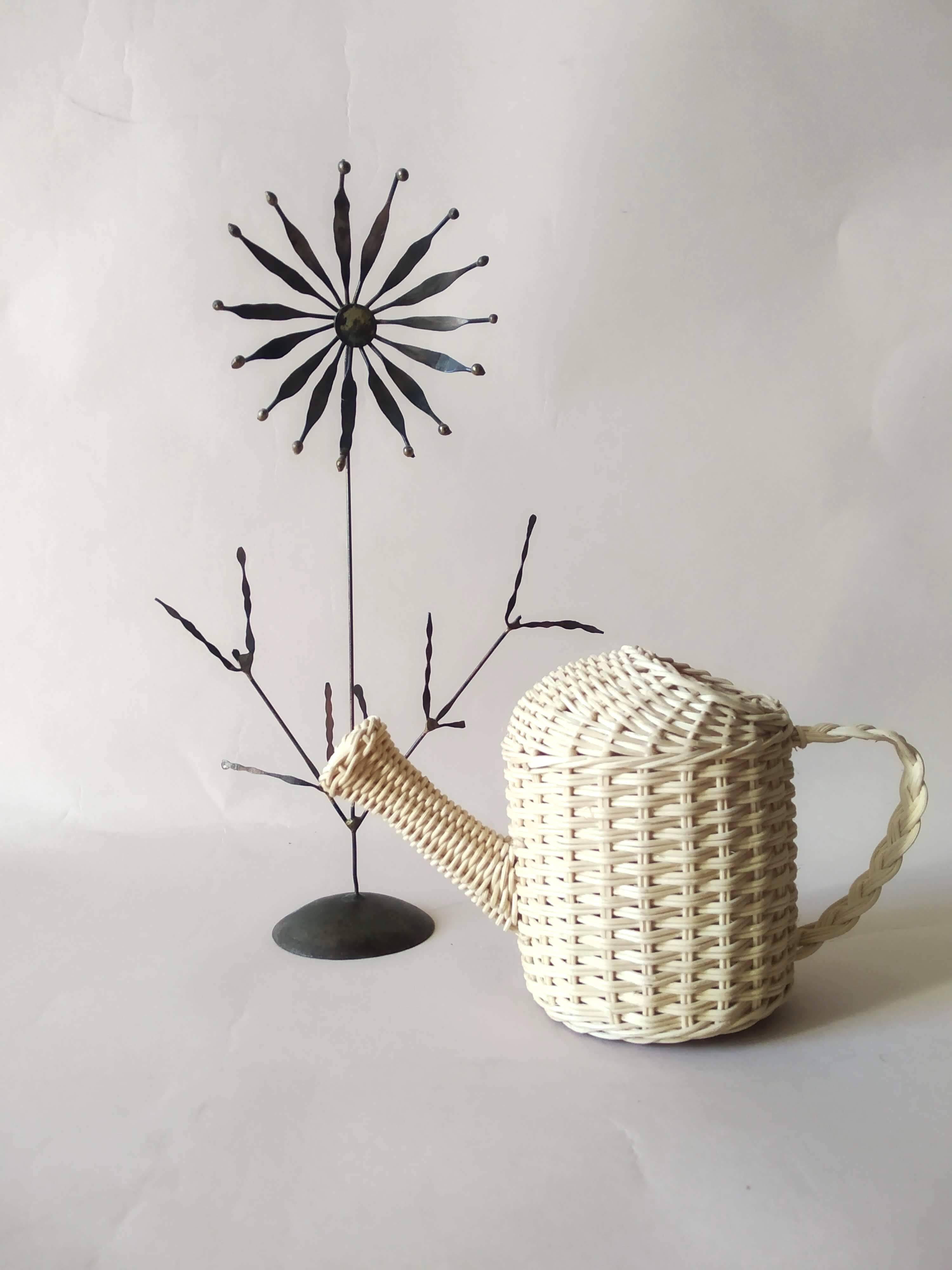 Miniature rattan watering can