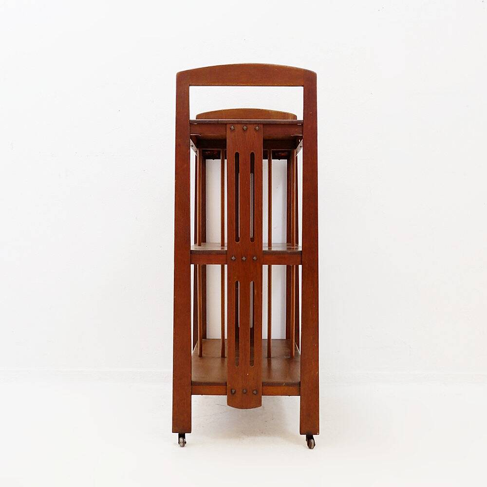 Art Deco shelf - Magazine rack on wheels