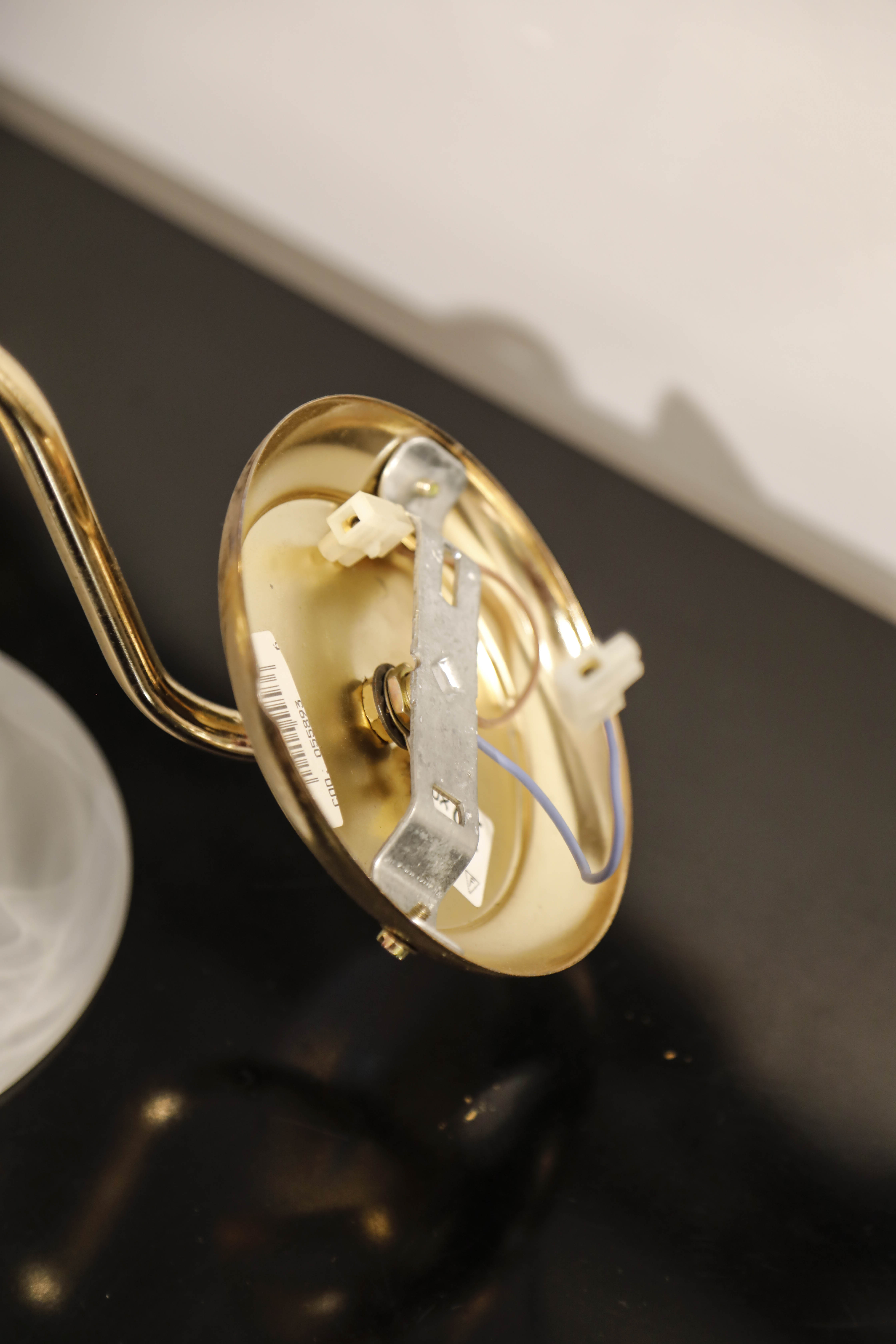 Pair of sconces marbled opaline tulip