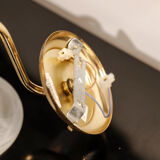 Pair of sconces marbled opaline tulip