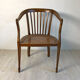 Armchair with gondola backrest and mahogany cane seat 30