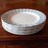 Set of 6 Digoin dessert plates