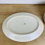 7 Longchamp iron earth plates and dish, Aubépine model