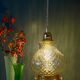 Vintage amber glass suspension globe