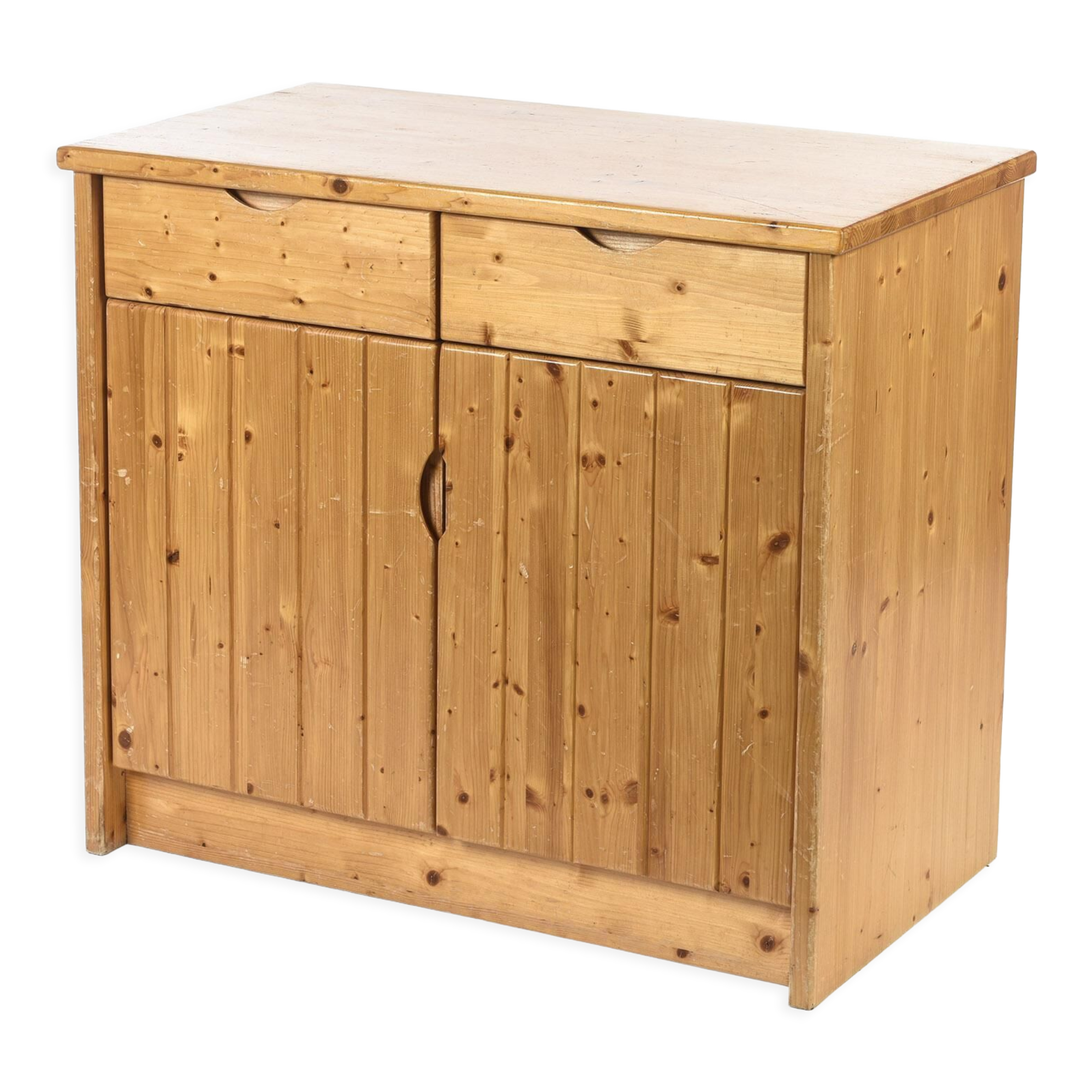 Furniture arc: chest of drawers with two drawers and two pine doors