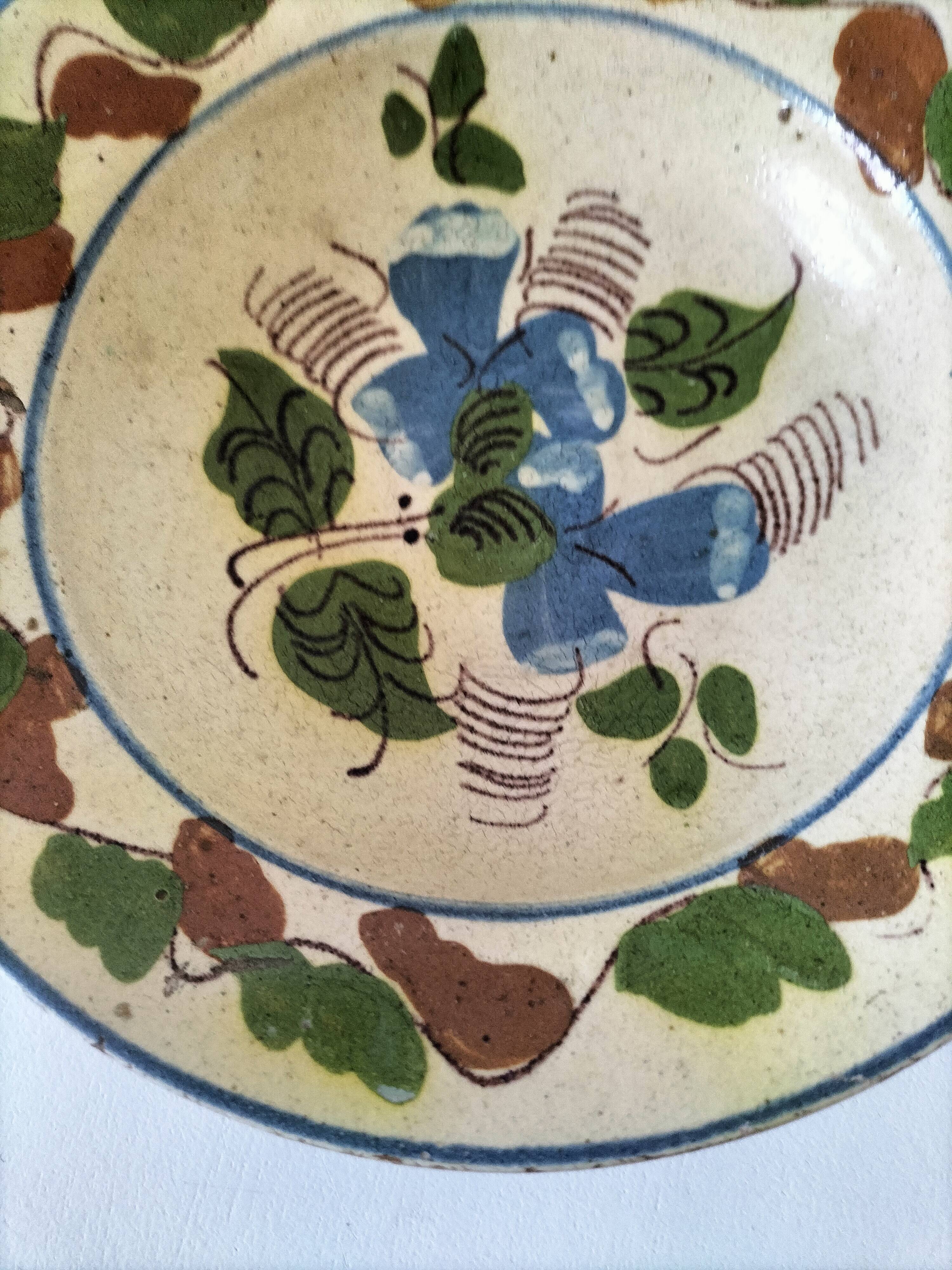 Glazed earthenware plate from Korond (Corund), Transylvania