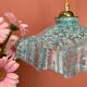Vintage aabt-jour pendant lamp in blue Clichy glass