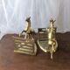 Goldeneye brass décor horses