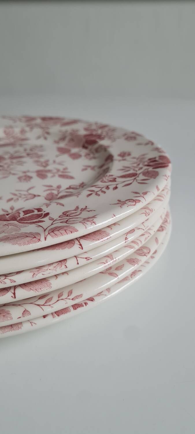 Service of 6 English earthenware plates