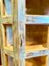 Teak glass notch with light blue patina