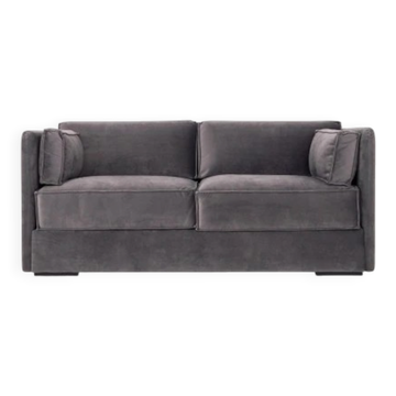 Canapé HAGA en velours gris, design scandinave