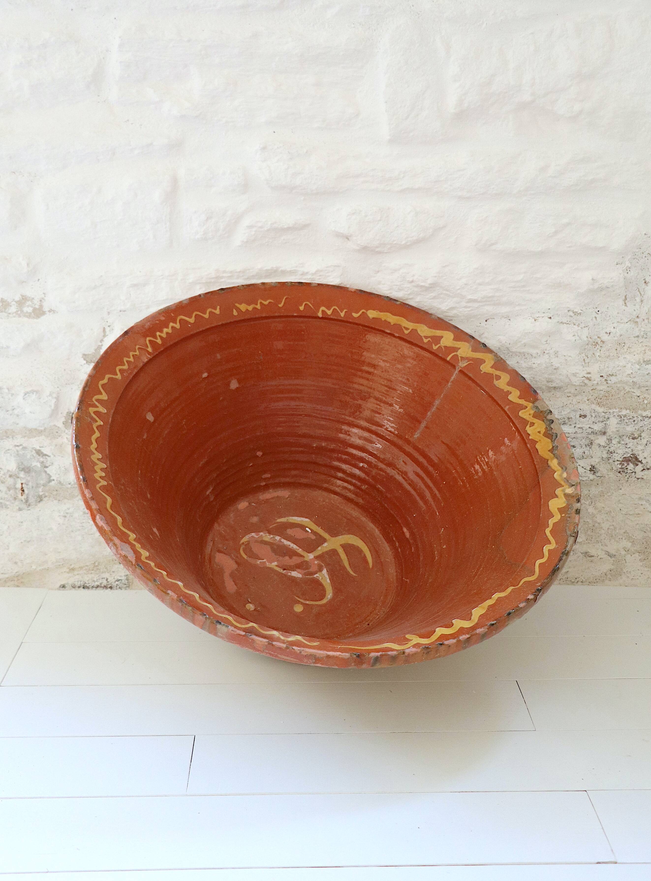 Large Lebrillo Pottery Minorca Spain 19th century