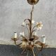 Lustre métal fleurs 3 feux