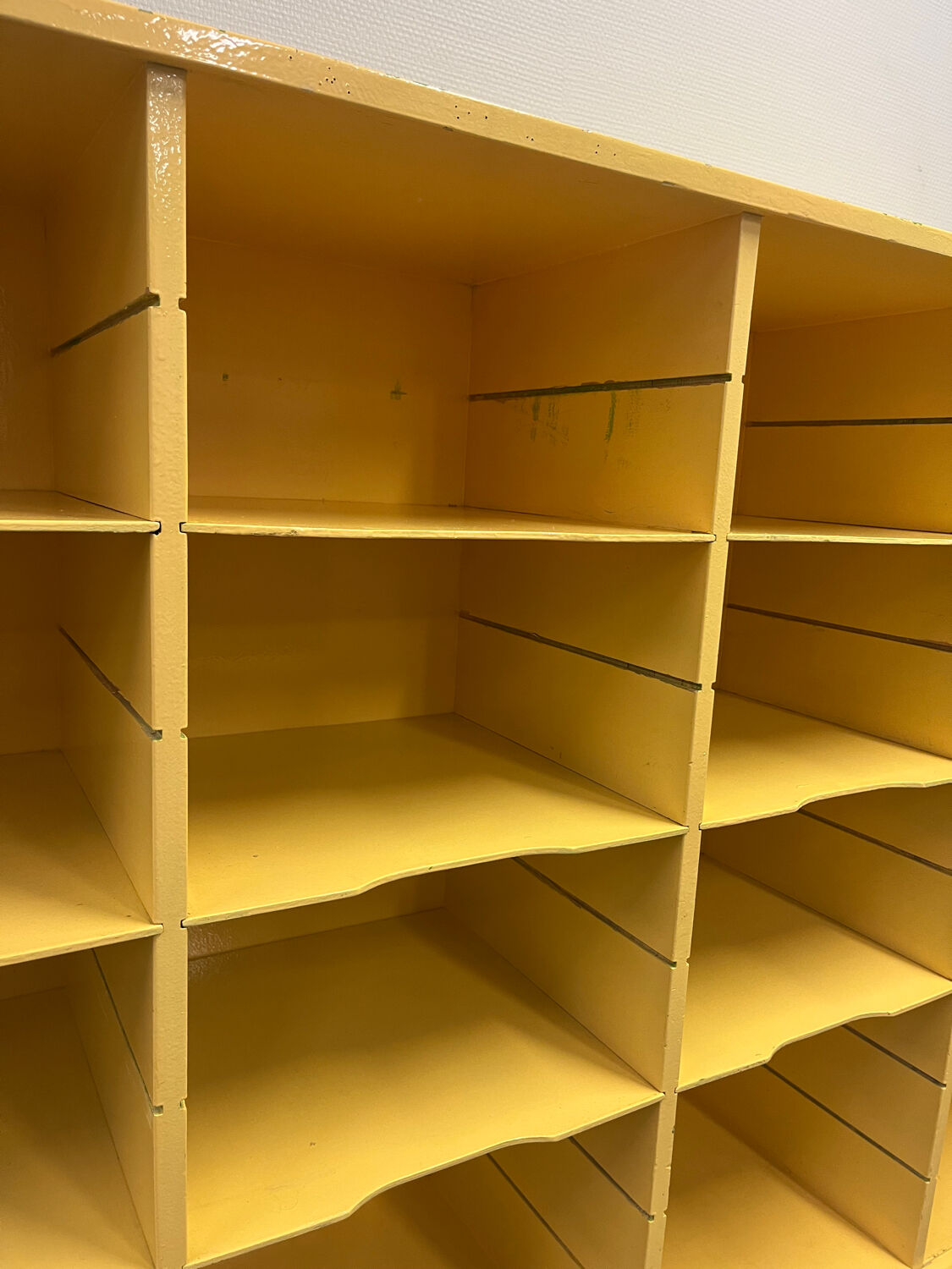 Old workshop furniture / wooden locker / sorting furniture / counter