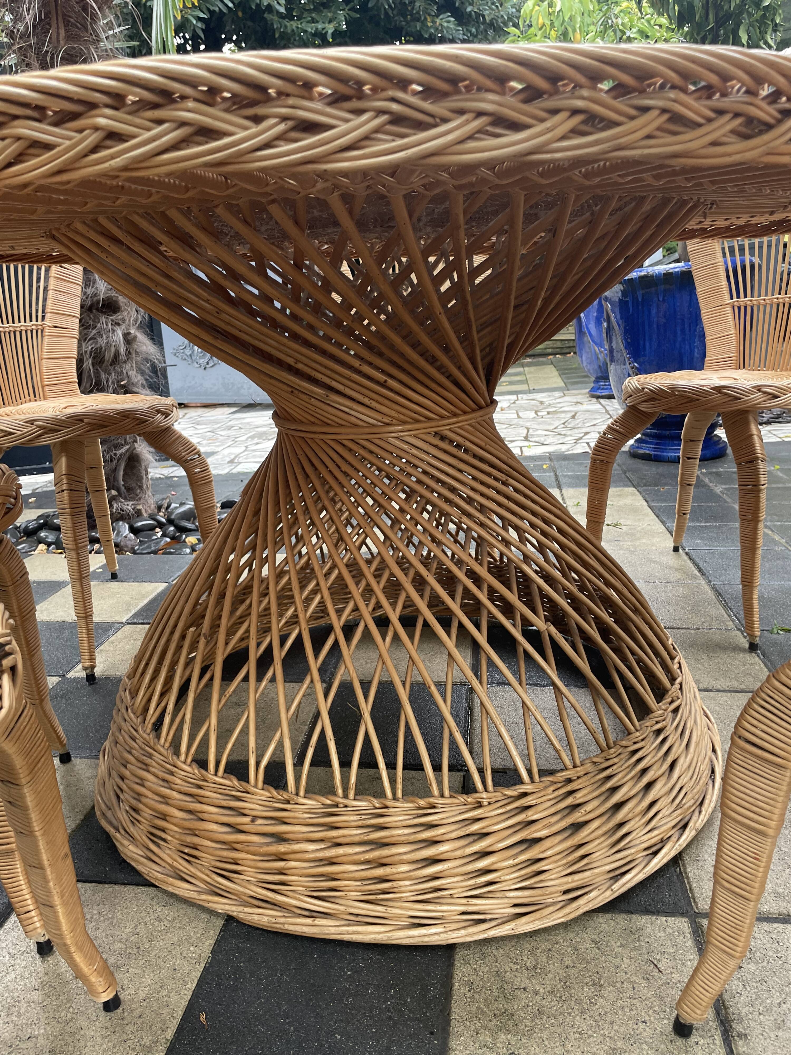 Vintage rattan garden furniture