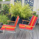 Pair of vintage folding camping chairs