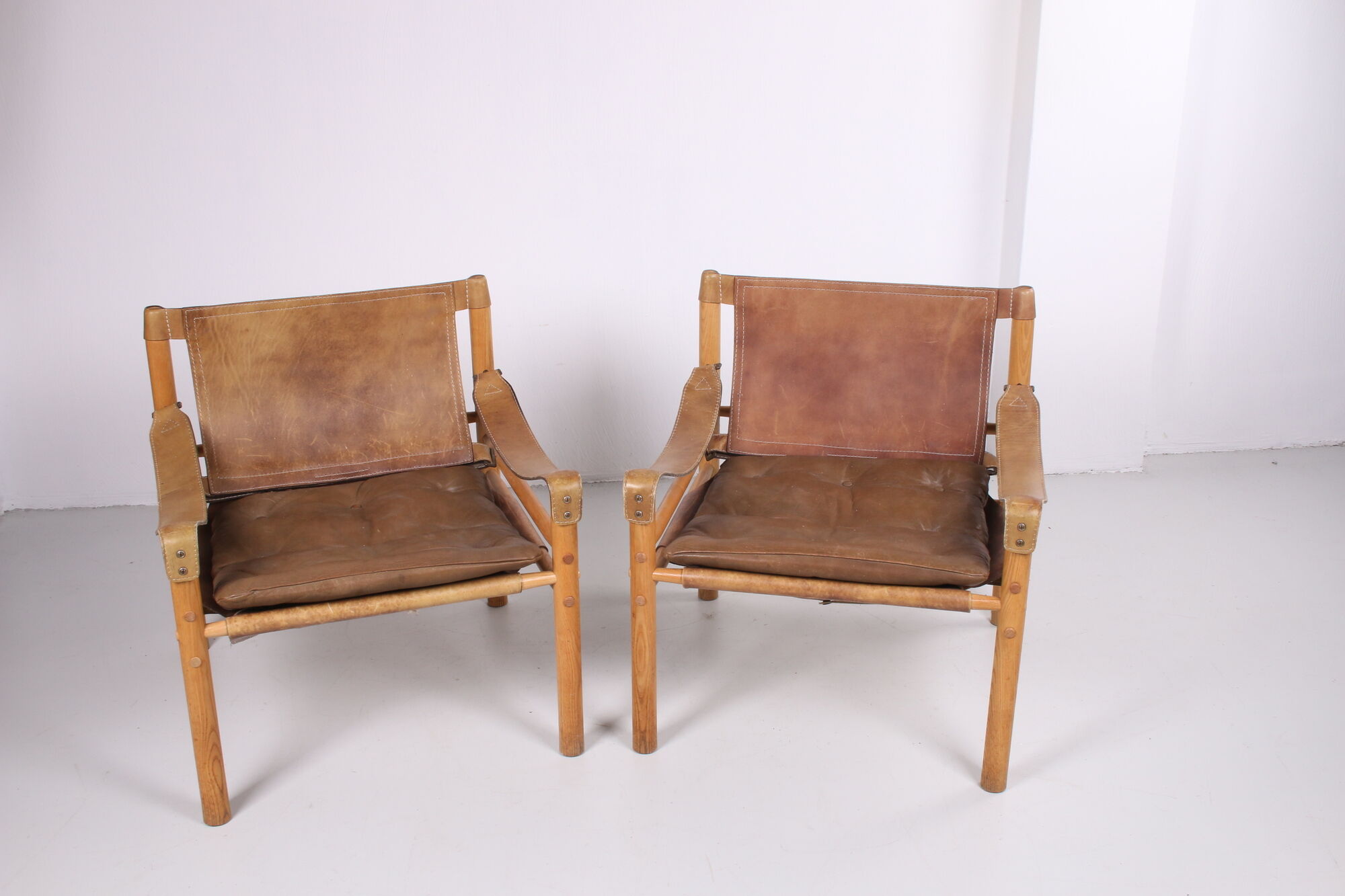 Safari chairs model Sirocco design Van Arne Norell Sweden 1960