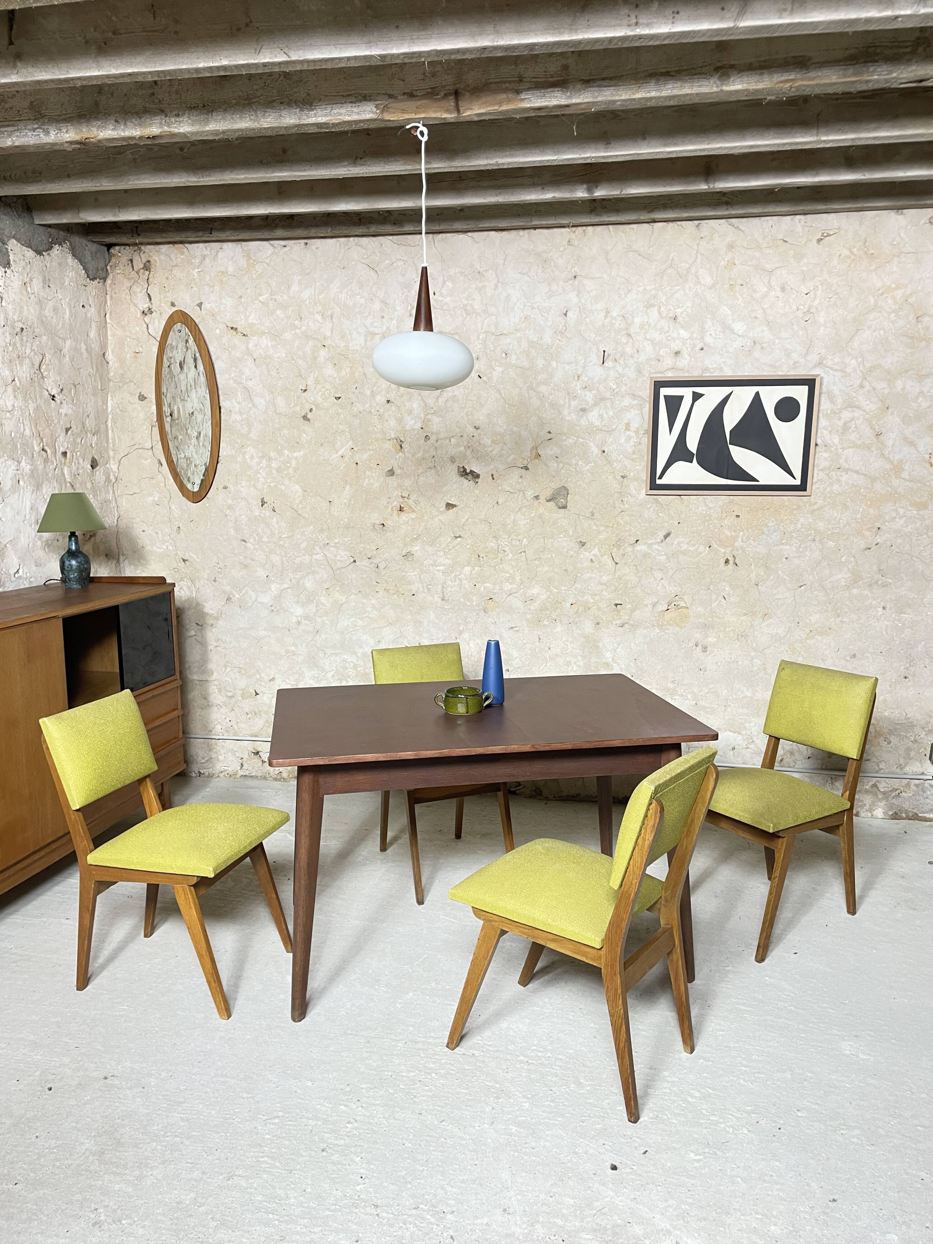 Green skai chairs 50s