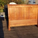 19th century walnut roller boat bed