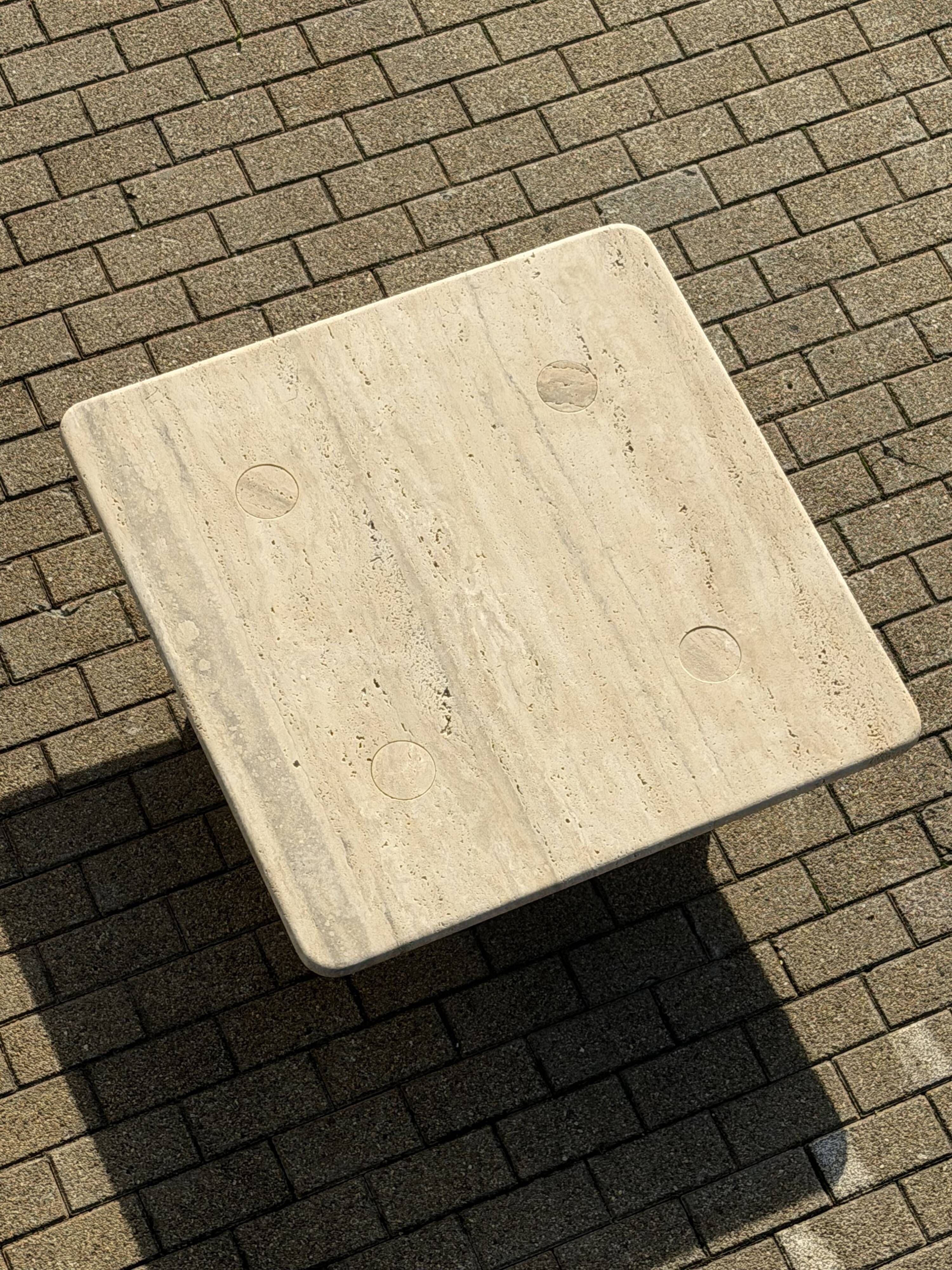 Travertine coffee table Angelo Mangiarotti for Up&Up 1970s