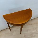 Biedermeier Demi-Lune Console Table in Cherry Wood, South Germany, 1820