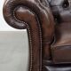 Canapé Chesterfield 3 places en cuir de vache de style anglais