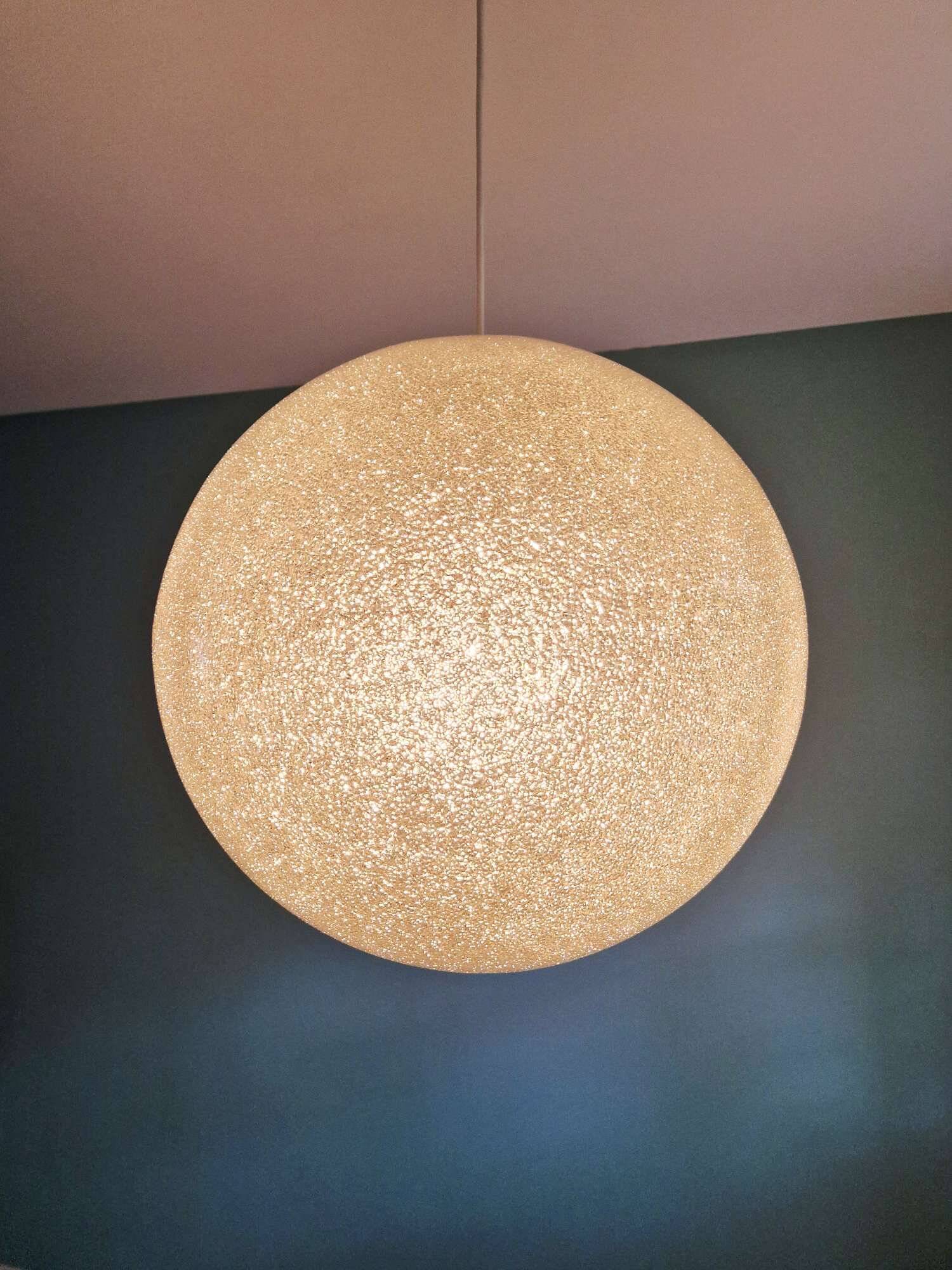 XXL spherical resin pendant light, 1960s