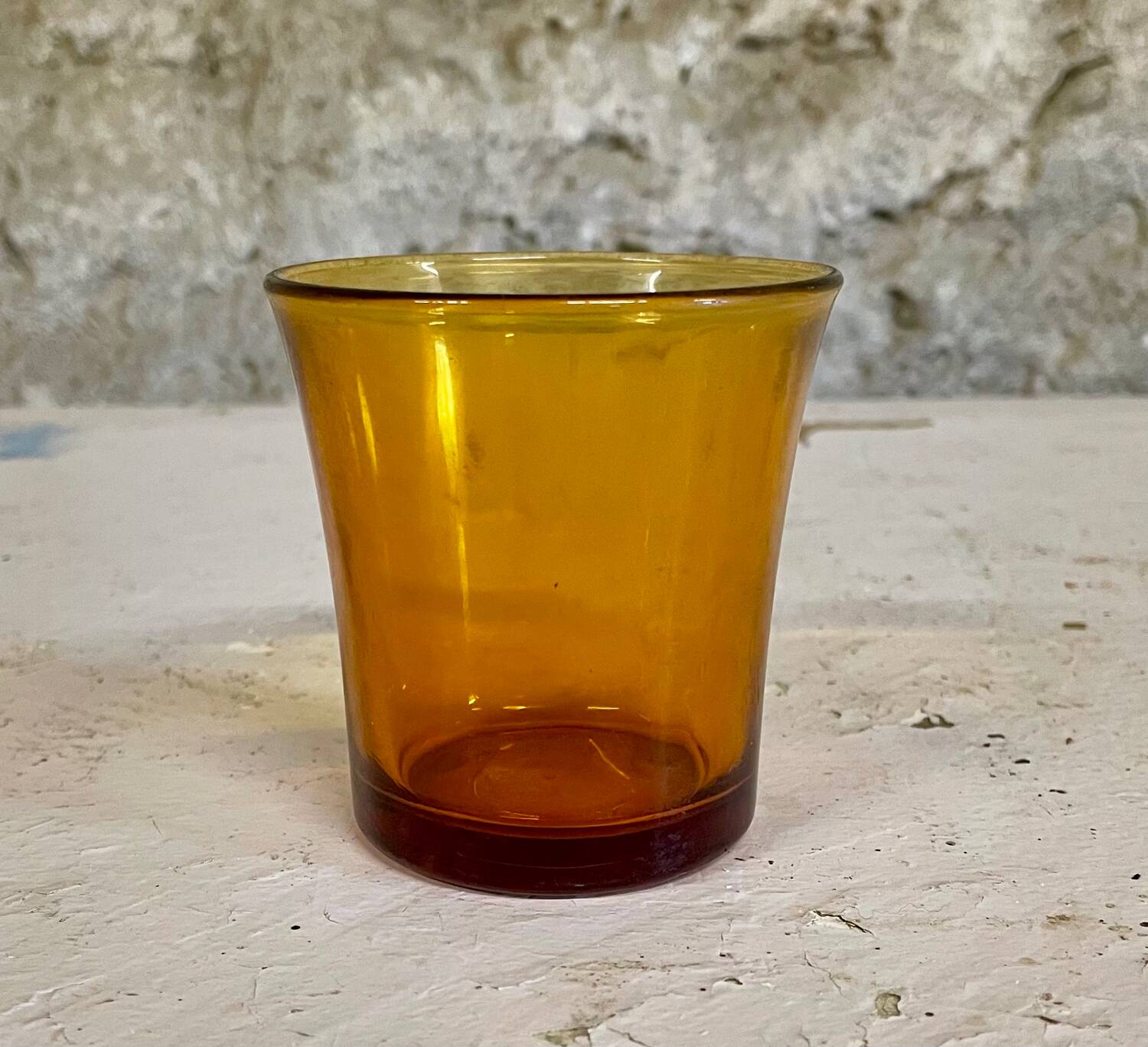 6 Duralex glasses, orange color