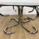 Tubular design coffee table in chrome and smoked glass, Italy, 70s