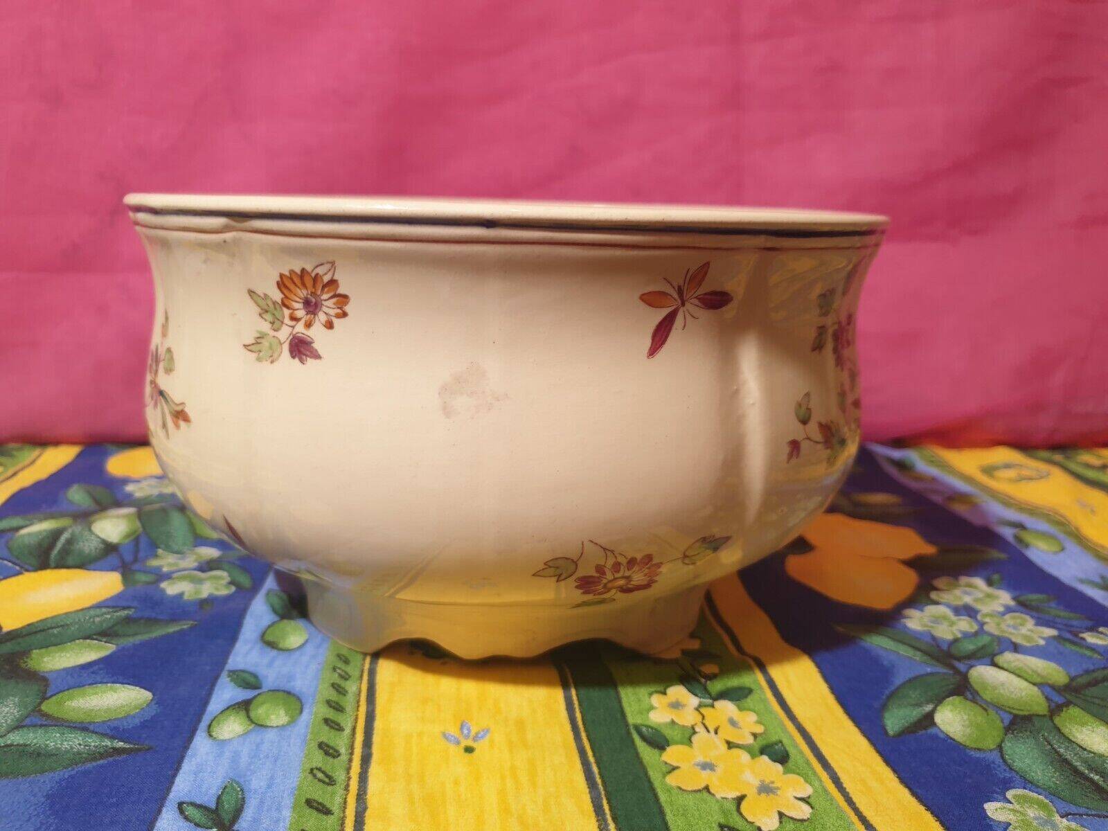 Old earthenware salad bowl Longchamp Moustiers