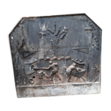 Cheminee plate in cast iron