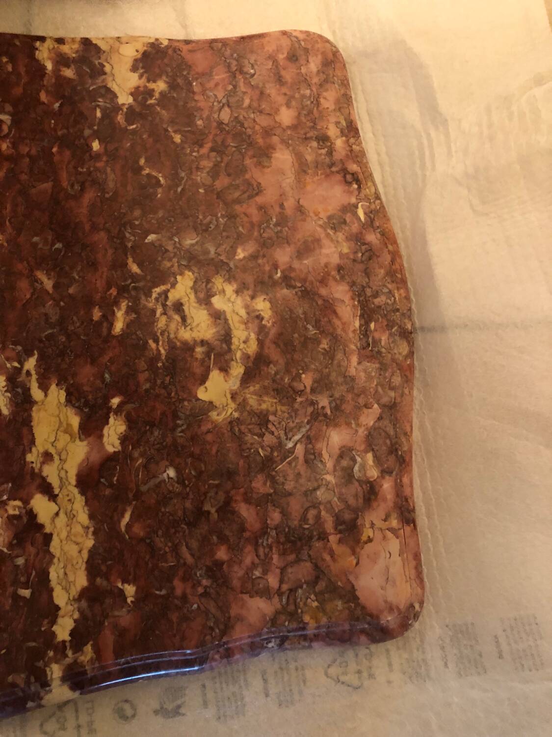 Pink marble coffee table