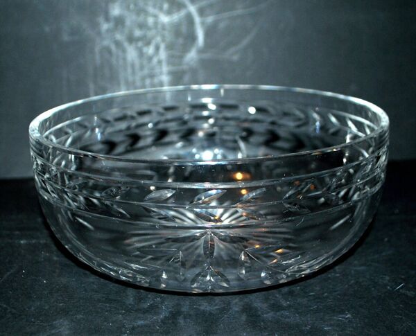 Saladier coupe en cristal de saint louis modèle guirlande de laurier 1930